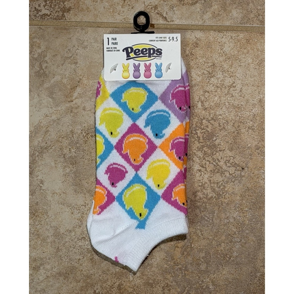 NEW Peeps Easter Ankle Socks Unisex Adult Size 5-9.5